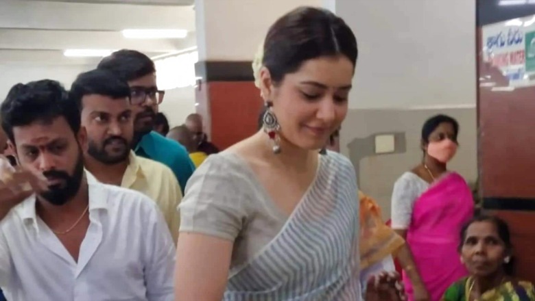 Actress Raashi Khanna Visits Tirumala Temple Ahead of Pakka Commercial’s Release