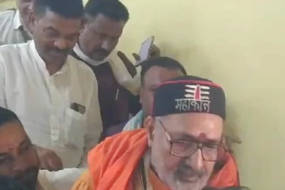 Man Tries To Punch Union Minister Giriraj Singh During Janta Darbaar In Bihar's Begusarai, Held