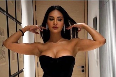 Esha Gupta Looks Stunning in Strapless Black Gown with Thigh-high Slit, See Pics