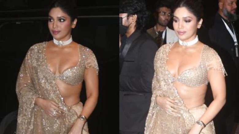 Bhumi Pednekar Looks Smoking Hot in Sexy Lehenga Choli at Sidharth-Kiara's Reception; See Pics
