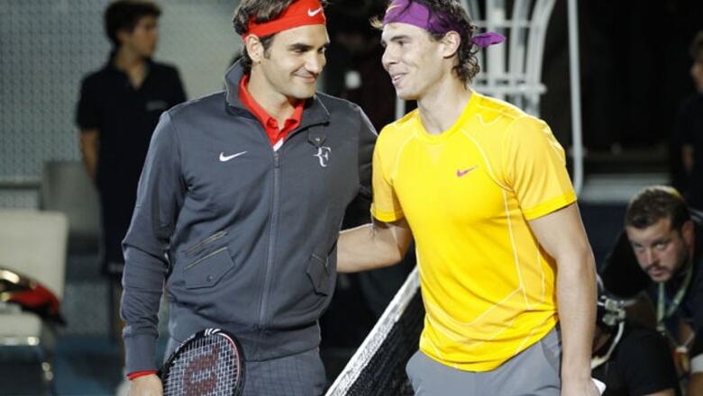 Nadal beats Federer to square charity series