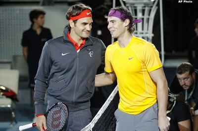 Nadal beats Federer to square charity series