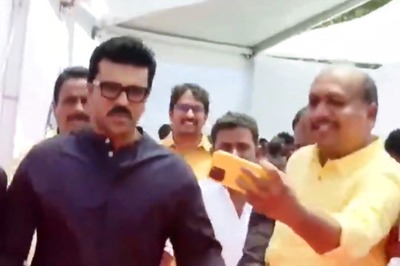 Ram Charan PUSHES Away Man Trying To Take Selfie at Andhra CM Swearing In Ceremony; Watch Video