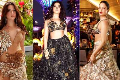 Tamannaah Bhatia Channels Her Inner Desi Girl Avatar In Shimmery Outfits