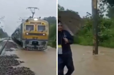 Watch: Pointsmen Help Train Navigate Waterlogged Tracks In Madhya Pradesh