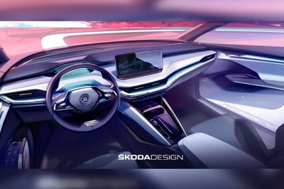 Upcoming Skoda Enyaq iV Interior Design Sketch Revealed Ahead of Global Unveil