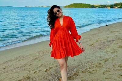 Pragya Jaiswal Turns Heads In Her Orange Mini Ruffle Dress; Fans Shower Praise