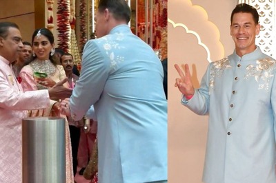 Mukesh Ambani Greets John Cena at Anant Ambani and Radhika Merchant's Wedding, Ushers Him In | Watch