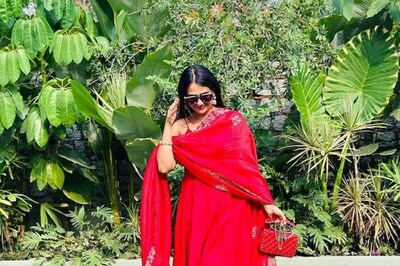 Actress Kavya Gowda Sets Fashion Bar High With This Red Sleeveless Suit, See Pics