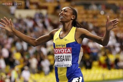 Abeba Aregawi wins the women's 1,500 at World Championships