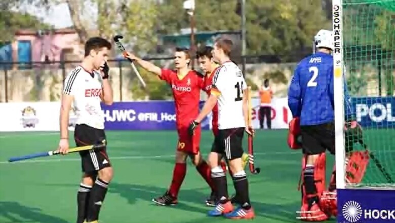 Belgium stun holders Germany in first day of Junior Hockey WC