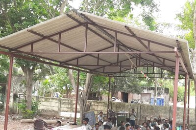 Govt School Teachers Spend Rs 1 Lakh on Temporary Tin Shed as School Building Poses Threat