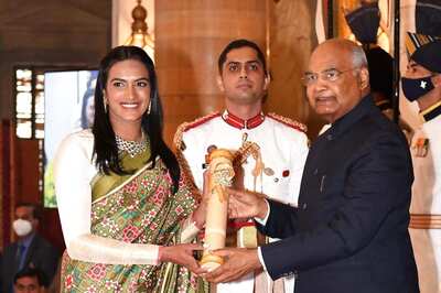 PV Sindhu Receives Padma Bhushan, Rani Rampal and Bembem Devi Get Padma Shri