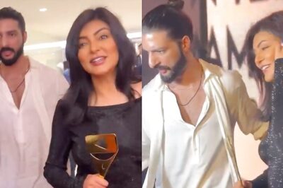 Sushmita Sen's Boyfriend Rohman Shawl Protects Her from Crowd As She Takes Selfie With Fan | Watch