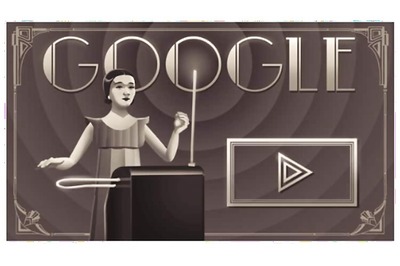 Google doodles musical game on theremin player Clara Rockmore's 105th birthday