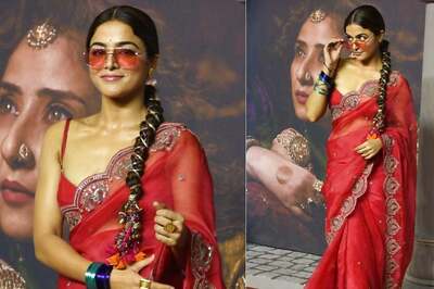 Wamiqa Gabbi Channels All Shades Of Romance and Quirk In A Timeless Drape at Heermandi Premiere