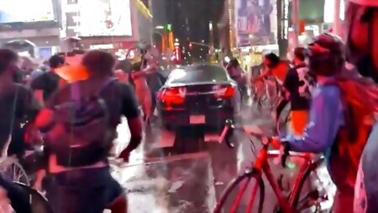 New York Police Probing Motorist Who Drove Into Times Square Protesters