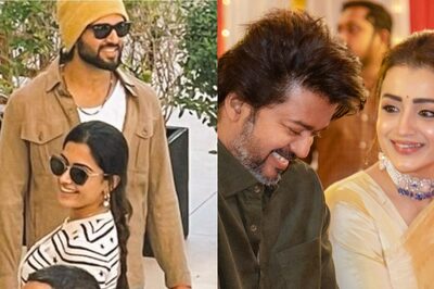 Leaked Pic Shows Rashmika, Vijay on Secret Vacay; Vijay Blushes As He Joins Trisha At Thalapathy 67 Puja