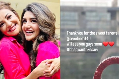 Actress Sreeleela Bids Farewell To Kajal Aggarwal As She Wraps Up Her Part In Bhagavanth Kesari