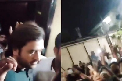 Watch: Fans Turn Out in Huge Numbers to Get a Glimpse as MS Dhoni Leaves Movie Hall