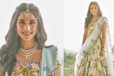 Radhika Merchant Is Truly A Vision In A Classic Anamika Khanna Lehenga For Her Lagan Lakhvanu Ceremony