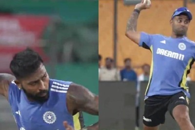 Hardik Pandya, Suryakumar Yadav Toiling as Indian Team Partake in Fielding Drills Ahead of BAN T20I Series Opener - WATCH