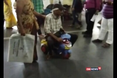 Denied Wheelchair, Man Uses Son's Mini-scooter to Reach Hospital Ward