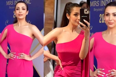 Malaika Arora Hops Onto The Barbie-Core Trend In A Sexy Hot-Pink Thigh-High Slit Dress, Watch Video