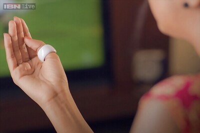 A ring-shaped wearable device that turns your palm into touch interface