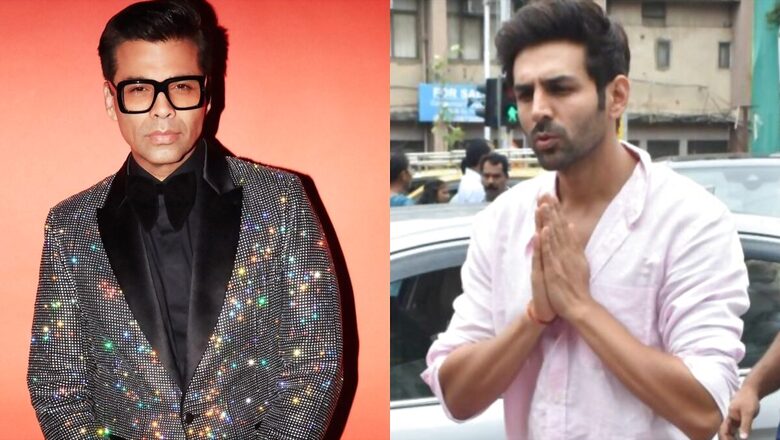 Kartik Aaryan, Karan Johar FINALLY Bury Hatchet, Hug Each Other At SatyaPrem Ki Katha Screening