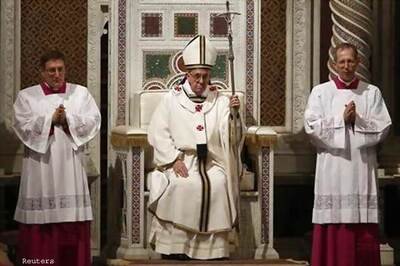 Pope installed as bishop of Rome, appeals to lapsed faithful