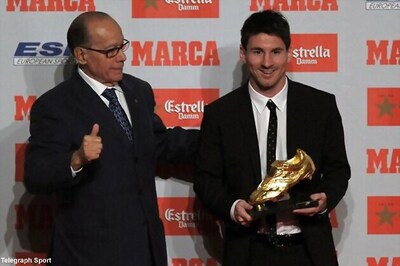 Messi awarded Golden Boot as Europe's top scorer