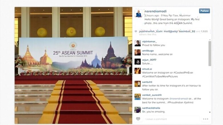 PM Modi debuts on Instagram, posts picture from Myanmar