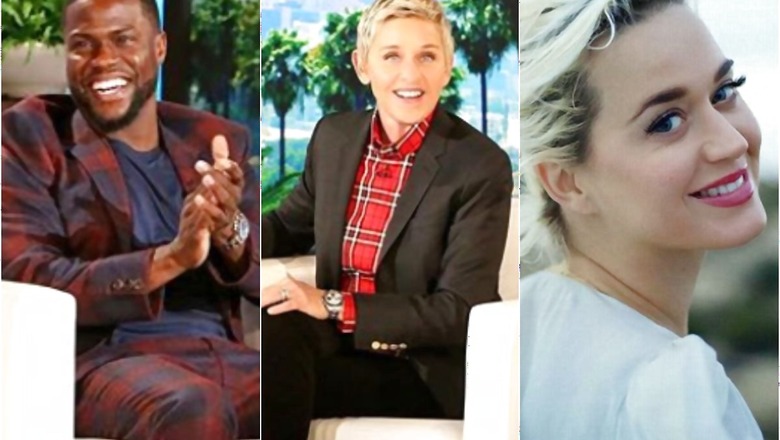 Katy Perry, Kevin Hart Stand by Ellen DeGeneres Amid Toxic Workplace Reports on Her Show