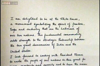 Looking forward to turn vision of our partnership into a lasting reality: Modi's note in Visitor's Book of White House