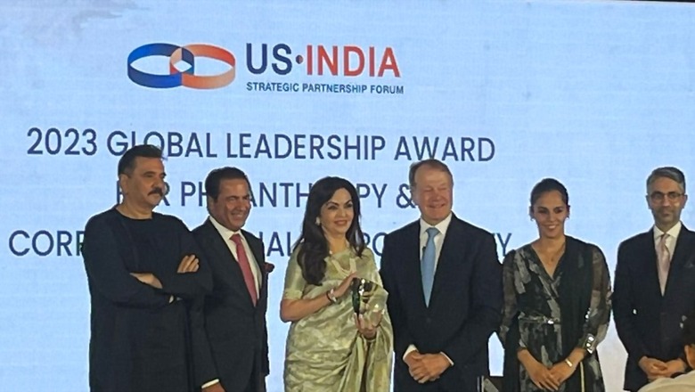Nita Ambani Honoured with USISPF’s 2023 Global Leadership Award for Philanthropy and Corporate Social Responsibility