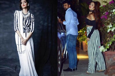 Sonam, Malaika Look Drop Dead Gorgeous In Monochrome Stripes