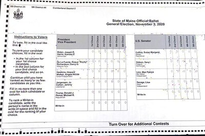 Maine's Historic Ranked Vote Could Play Big Role In Election