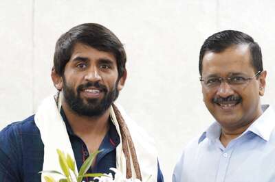 Delhi Chief Minister Arvind Kejriwal Meets Olympic Medallist Bajrang Punia