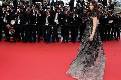 Aishwarya stuns all in Elie Saab gown, saree at Cannes