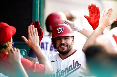 Nats' Schwarber Hits 12th Homer In 10 Games, 25th Of Season
