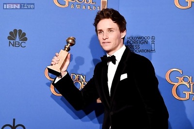 Eddie Redmayne wins the Golden Globe for best actor in a drama for 'The Theory of Everything'
