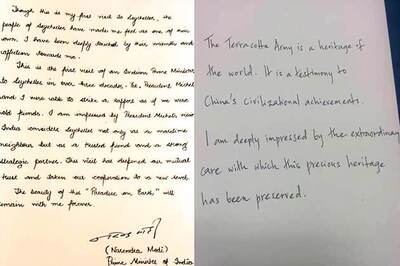 Work takes a toll on Narendra Modi's handwriting