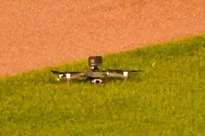 Drone Lands In Outfield At Wrigley Field, Causing Delay