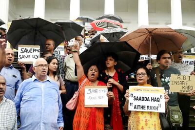 Distressed PMC Bank Depositors Hold Protest Outside New Delhi RBI Office