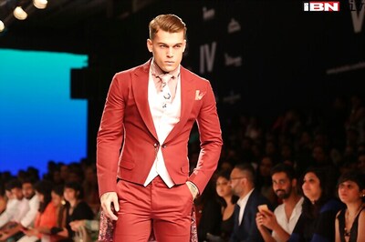 LFW 2015, day 3: International model Stephen James walks the ramp for Narendra Kumar