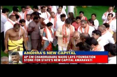 Andhra CM lays foundation stone of new capital Amaravati today