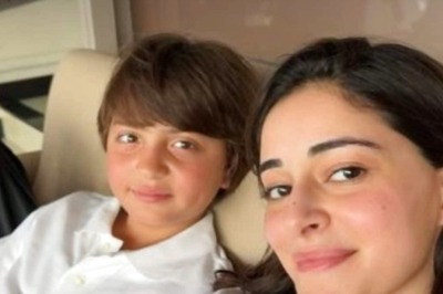 Ananya Panday, AbRam Twinning In White As They Enjoy KKR Match In Kolkata, Shares Selfie