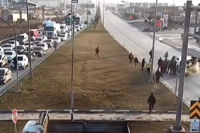 Video Shows Strangers Rushing In To Help Ambulance Driver After Car Crash