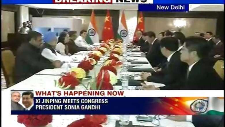 Chinese President Jinping meets Manmohan Singh, Sonia on 3rd day of his India tour